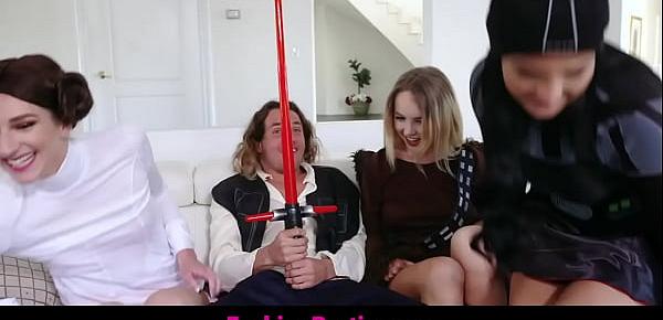  Nikole Nash, Andi Rose, Mia Monet and Tyler Nixon Have Group Cosplay Sex